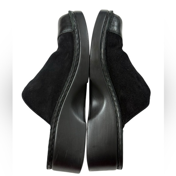 Naot Black Leather Suede Mule Clogs EU37 Comfort Slip On Shoes - Picture 10 of 12